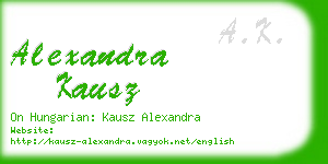 alexandra kausz business card